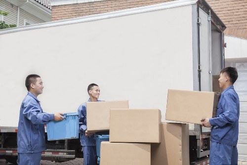 Well-packed boxes and furniture prepared for long-term storage