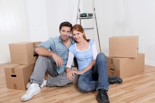 Professional packing services in Kennington with moving boxes and protective wrap