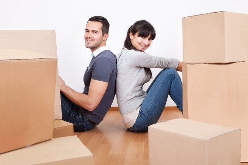 Organised packing process for a house move in Kennington